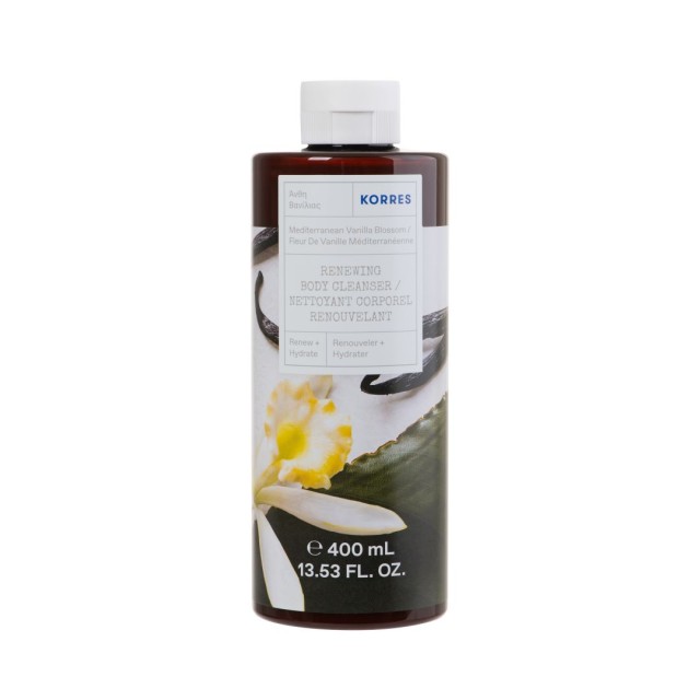 Korres Renewing Body Cleanser Mediterranean Vanilla Blossom Αφρόλουτρο με Άνθη Βανίλιας, 400ml