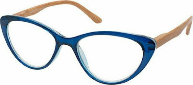 EyeLead Γυαλιά Πρεβυωπίας-Διαβάσματος Ε205 Μπλε Πεταλούδα Κοκκάλινα/Ξύλινα +1.00