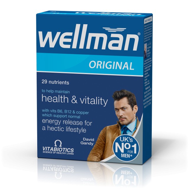 Vitabiotics Wellman Original Πολυβιταμίνη Ειδικά Σχεδιασμένη για Άνδρες, 30 Ταμπλέτες