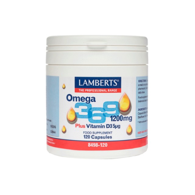 Lamberts Omega 3 6 9 1200mg, 120 Κάψουλες