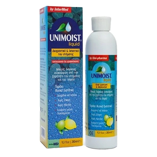 Unimoist Liquid για την Καθημερινή Ανακούφιση της Ξηροστομίας 280ml