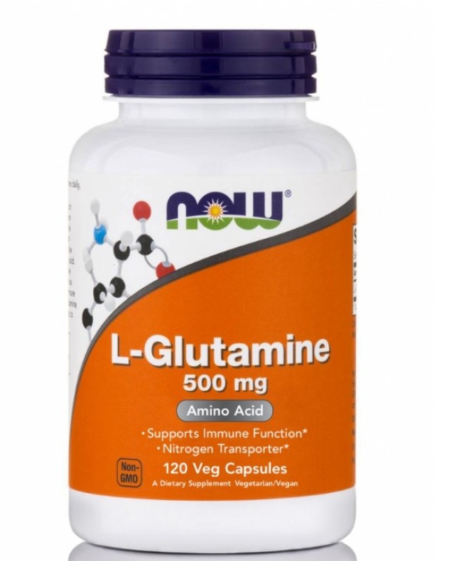 Now L Glutamine 500mg Συμπλήρωμα Διατροφής Με Γλουταμίνη, 120 Κάψουλες