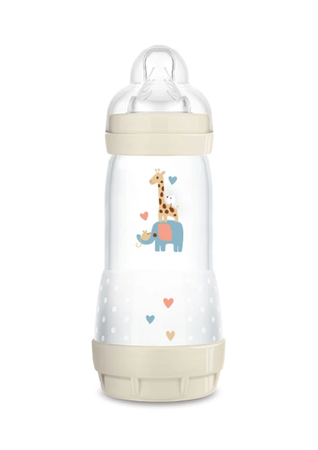 Mam Easy Start Anti-Colic Plastic Bottle with Silicone Nipple for Babies...