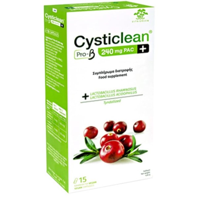 Cysticlean® Pro-β PAC+ 240mg Συμπλήρωμα Διατροφής µε ξηρό Εκχύλισμα...