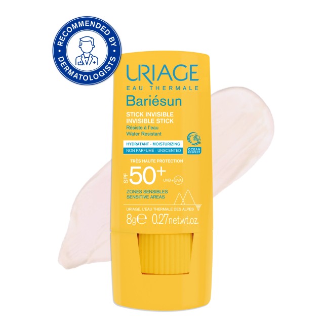 Uriage Bariesun Invisible Stick Aντηλιακό σε Μορφή Stick για το Πρόσωπο SPF50+, 8gr