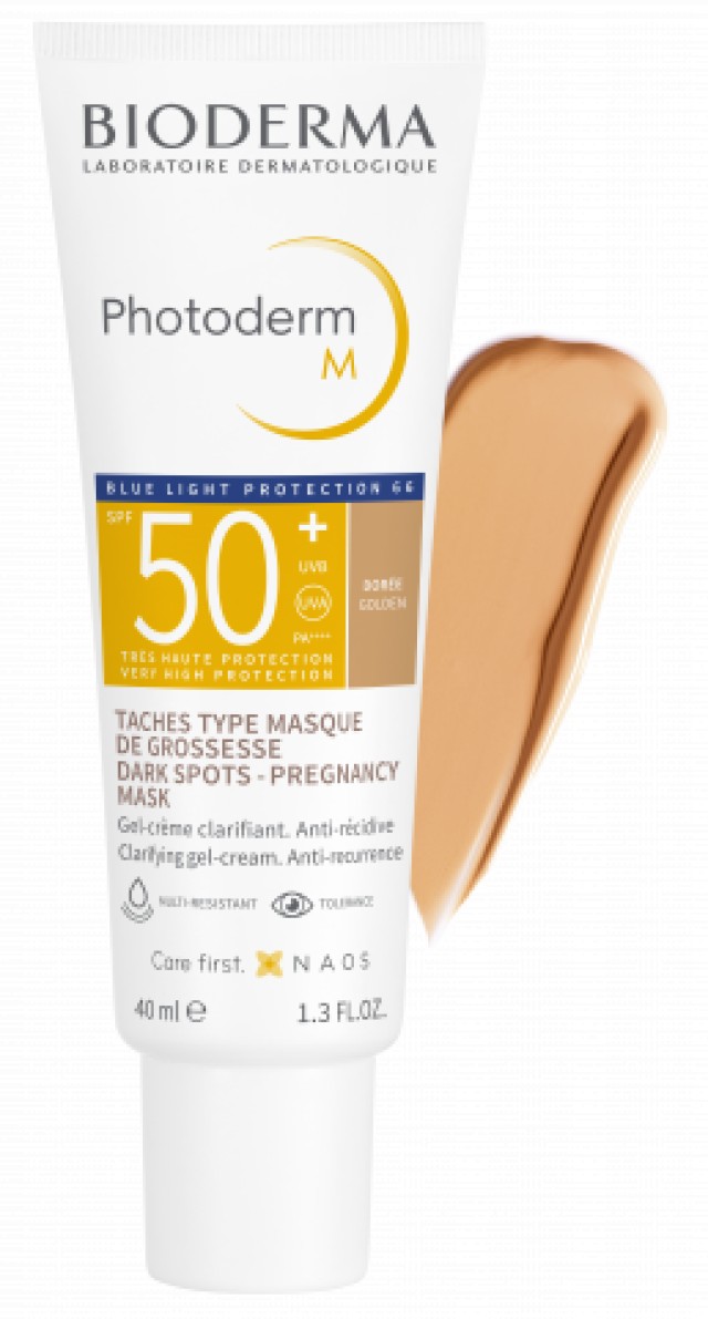 Bioderma Photoderm M SPF50+ Golden Αντηλιακό Προσώπου με Χρώμα για την Υπερμελάγχρωση Σκούρα Απόχρωση, 40ml