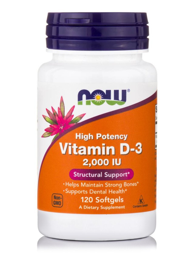 Now Vitamin D3 2000 IU, 120 Μαλακές Κάψουλες