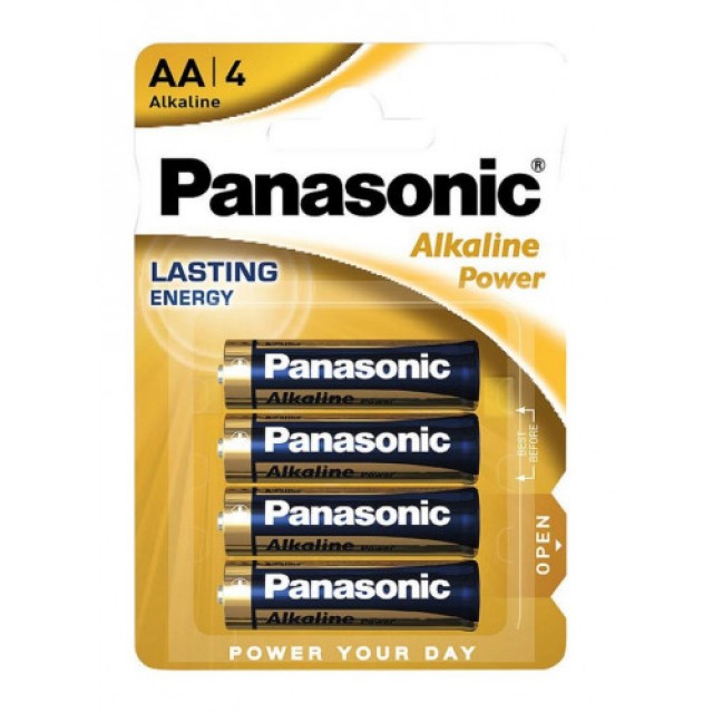 Panasonic Alkaline Power Μπαταρίες AA 1.5V, 4 Τεμάχια