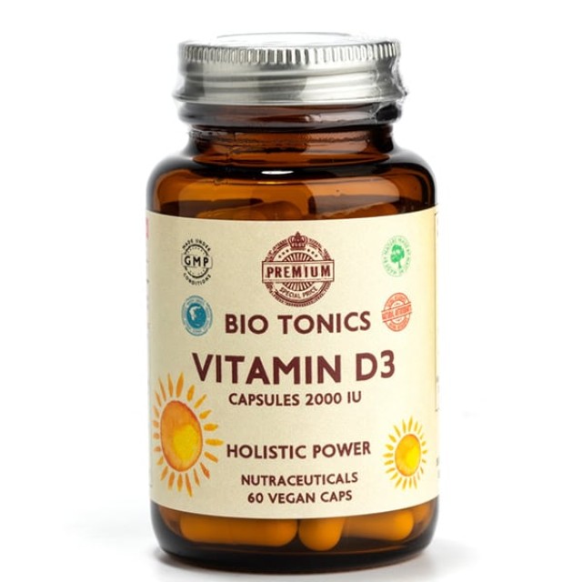 Bio Tonics Vitamin D3 2000IU Συμπλήρωμα Διατροφής με Βιταμίνη D3, 6...