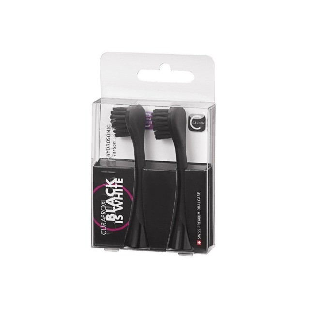 Curaprox Hydrosonic Black Is White Brush Head Ανταλλακτικές Κεφαλές Χρώμα:Μαύρο 2 Τεμάχια [73349123]