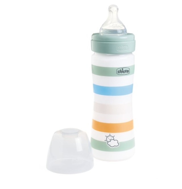 Chicco Well Being Μπιμπερό Πλαστικό με Θηλή Σιλικόνης Boy, 250ml