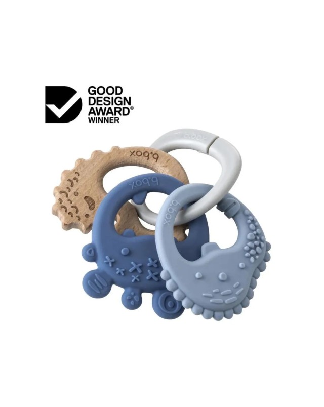 B.box Trio Teether Lullaby Blue Μασητικό Κρίκος Οδοντοφυϊας, 3τμχ