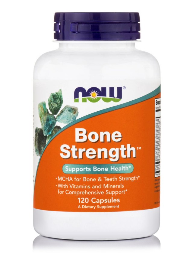 Now Bone Strength, w/ Calcium (MCHA Formula), 120 Κάψουλες