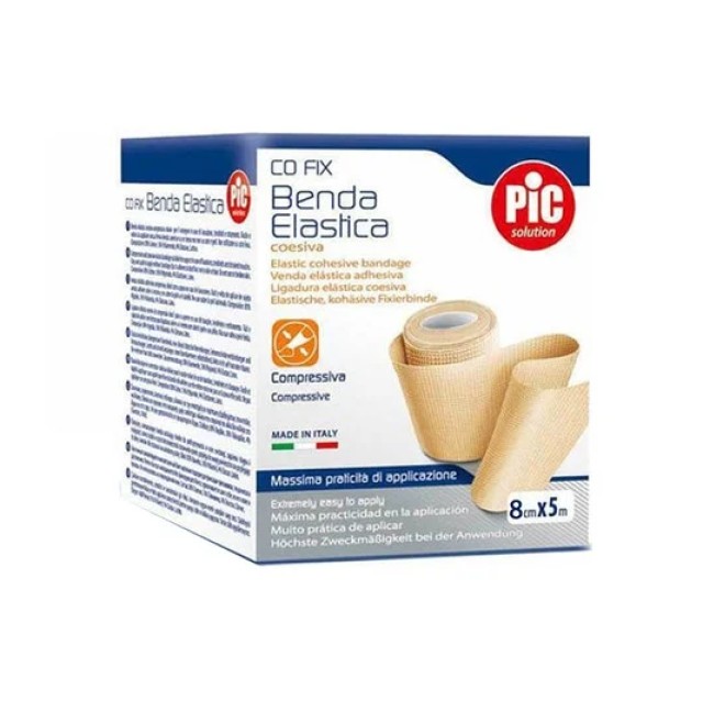 Pic Solution Co Fix Benda Elastica Ελαστικός Αυτοσυγκρατούμενος Επίδεσμος 8cmx5m, 1 Τεμάχιο