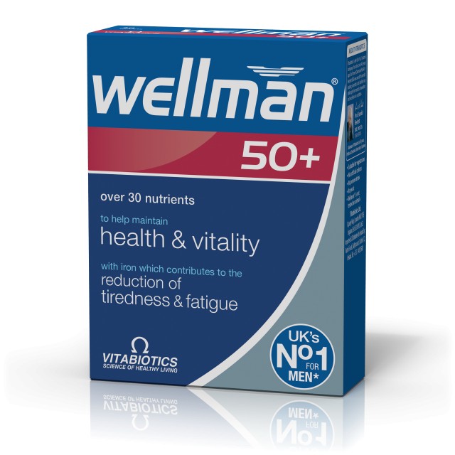 Vitabiotics Wellman 50+ Πολυβιταμινούχο Συμπλήρωμα για Άντρες Άνω των 50, 30 Ταμπλέτες