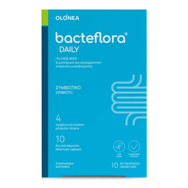 BacteFlora Προβιοτικό & Πρεβιοτικό Συμπλήρωμα Διατροφής, 10 Κάψουλες