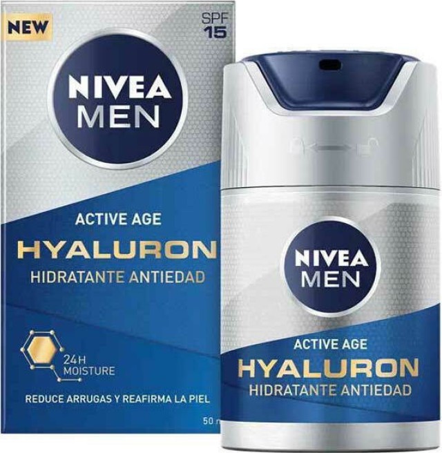 Nivea Men Active Age Hyaluron Moisturizer Dnage Ανδρική Ενυδατική - Αντιγηραντική Κρέμα Προσώπου, 50ml
