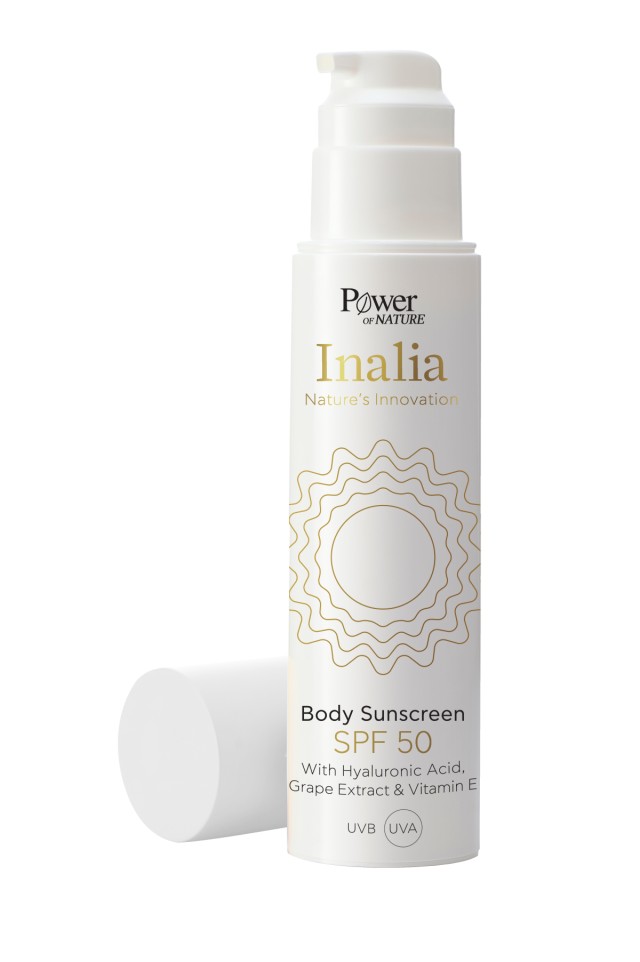 Inalia Body Sunscreen Spf50 With Hyaluronic Acid, Grape Extract & Vitamin E, 150ml