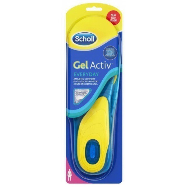 Scholl Gelactiv Everyday Καινοτομικοί Ανατομικοί Πάτοι Γυναικείοι για Όλη την Ημέρα Νο 37-42, 1 ζευγάρι