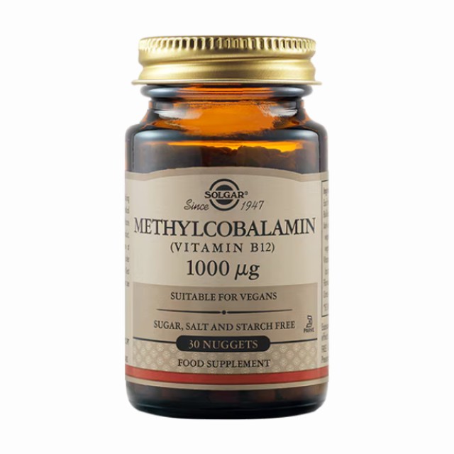 Solgar Vitamin B12 Methylcobalamin 1000μg, 30 Υπογλώσσια/Μασώμενα Δ...