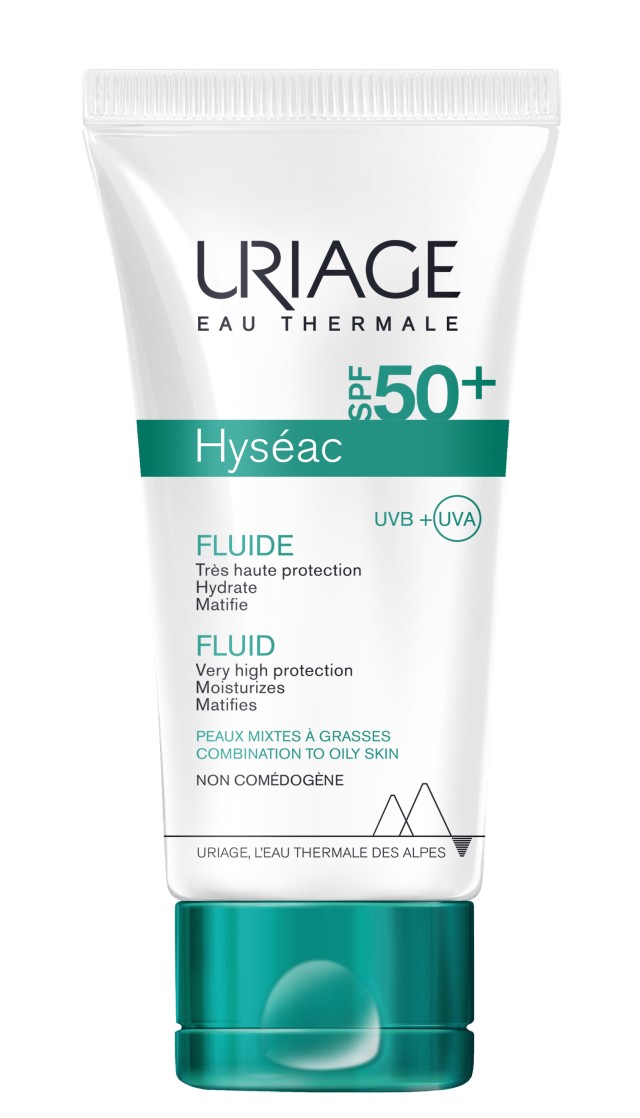 Uriage Hyseac SPF50+ Fluid Ενυδατική Κρέμα Για Μικτή/Λιπαρή Επιδερμίδα, 50ml
