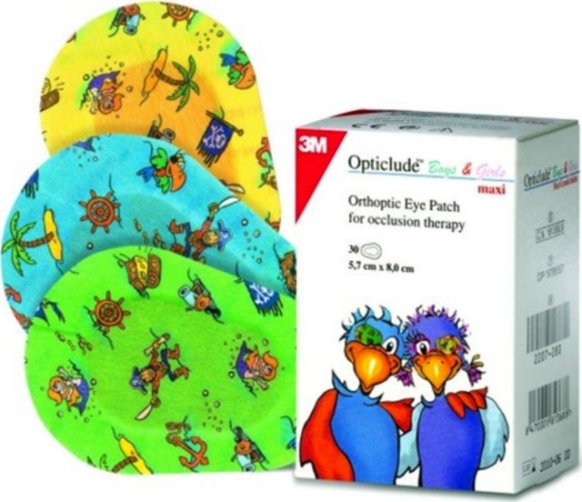3M Opticlude Boys & Girls Maxi Μεγάλα Οφθαλμικά Επιθέματα για Παιδιά Πολύχρωμοι Οφθαλμικοί Επίδεσμοι 8.2x5.7cm 20τμχ