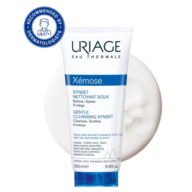 Uriage Xemose Gentle Cleaning Syndet Απαλό Gel Καθαρισμού Προσώπου & Σώματος, 200ml