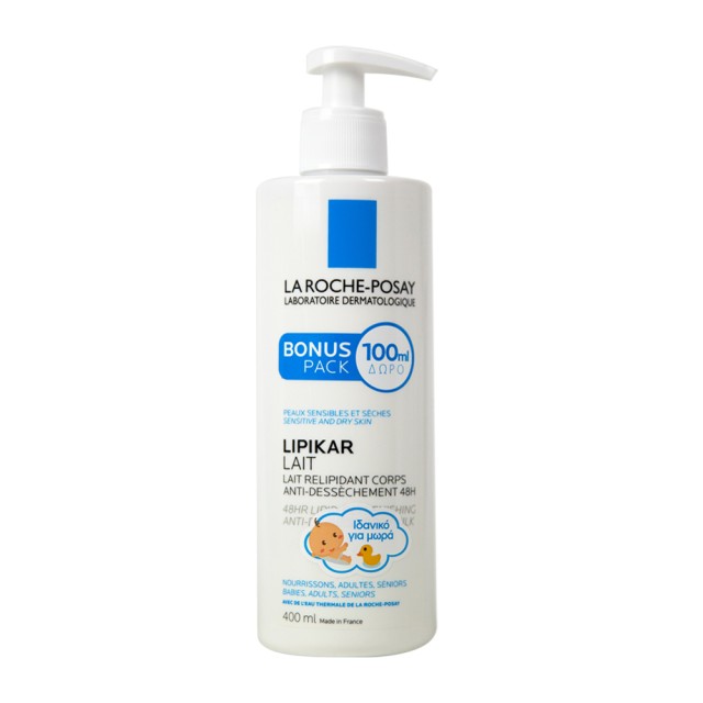 La Roche Posay Lipikar Lait Γαλάκτωμα Σώματος Αναπλήρωσης Λιπιδίων, 400ml