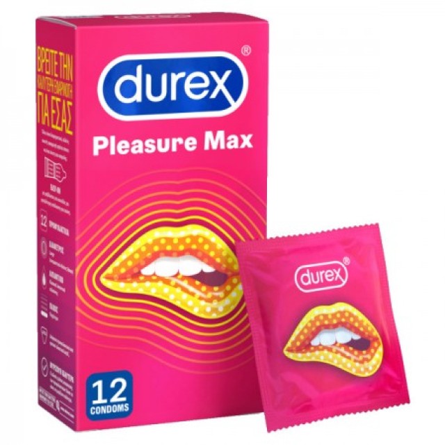 Durex Pleasuremax Προφυλακτικά με Ραβδώσεις, 12 τεμάχια