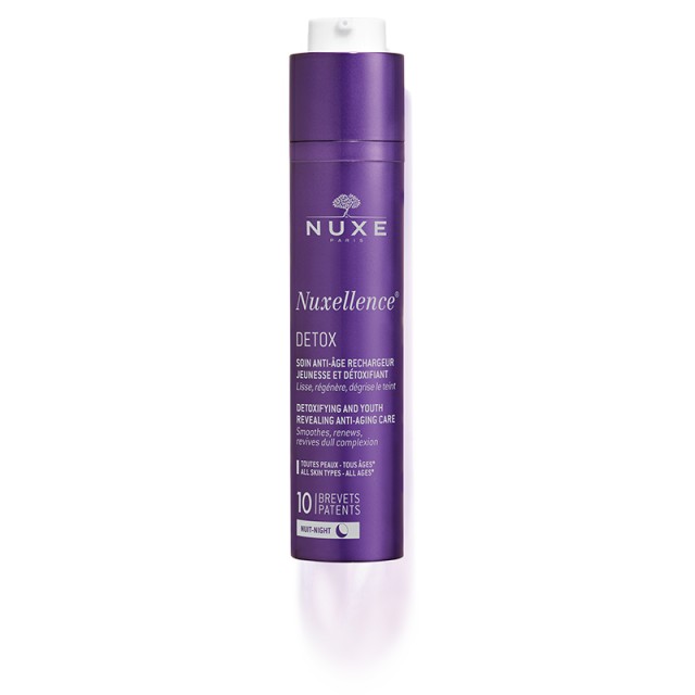 Nuxe Nuxellence Detox Αντιγηραντική Κρέμα-Ορός Νύχτας για όλους τους Τύπους Επιδερμίδας, 50ml