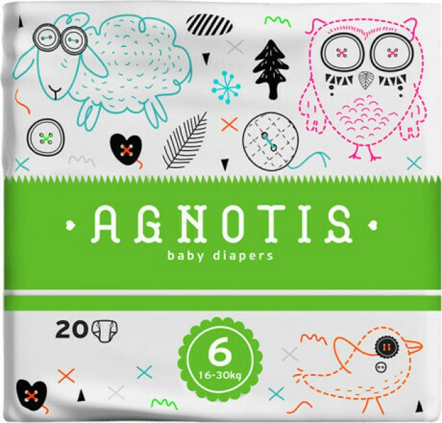 Agnotis Πάνες με Αυτοκόλλητο Baby No. 6 για 16-30kg 20τμχ