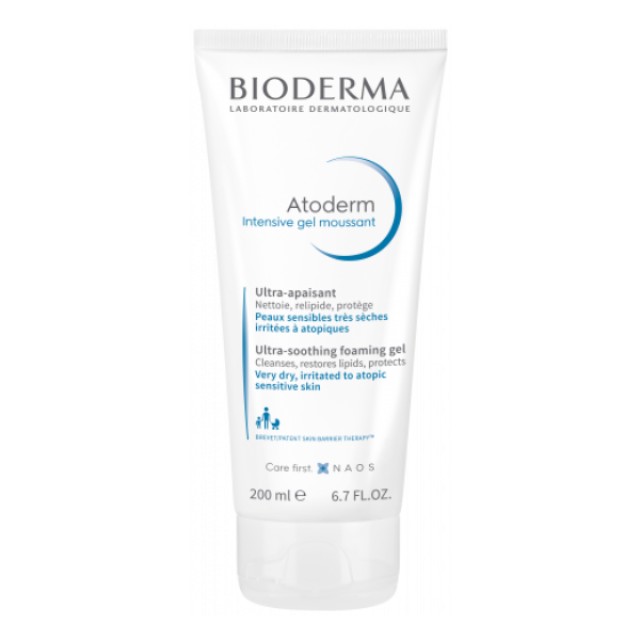 Bioderma Atoderm Intensive Αφρίζον Τζελ Αναπλήρωσης Λιπιδίων, 200ml