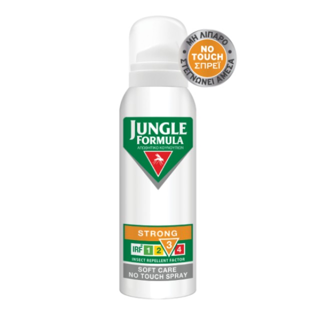 Jungle Formula Strong Soft Care No Touch Αντικουνουπικό Σπρέι, 125ml