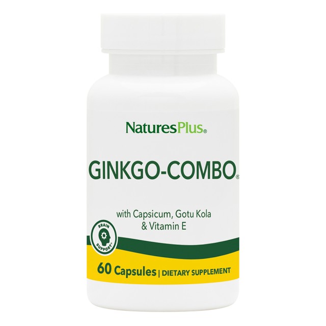 Natures Plus Ginkgo Combo, 60 Φυτικές Κάψουλες