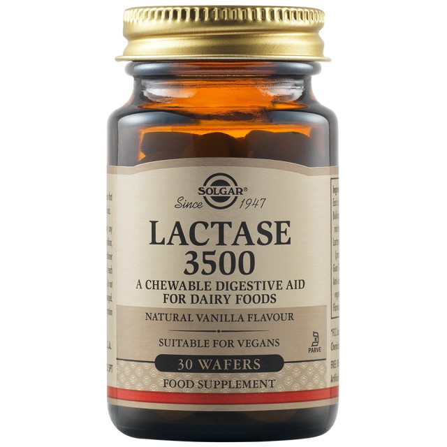 Solgar Lactase 3500 Λακτάση, 30 Μασώμενες Ταμπλέτες