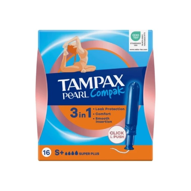 Tampax Compak Pearl Super Plus Ταμπόν, 16τμχ