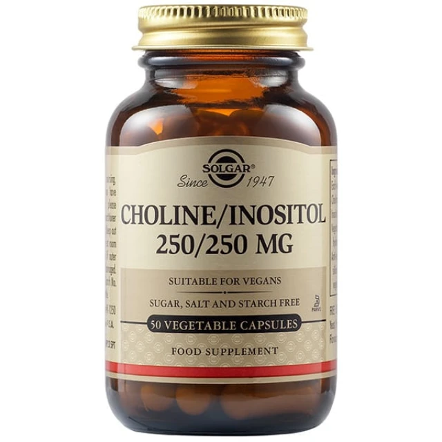 Solgar Choline Inositol 250/250mg Dietary Supplement with Choline and...