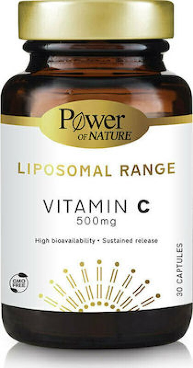Power Of Nature Liposomal Range Vitamin C Sustained Release 500mg, 30 Κάψουλες