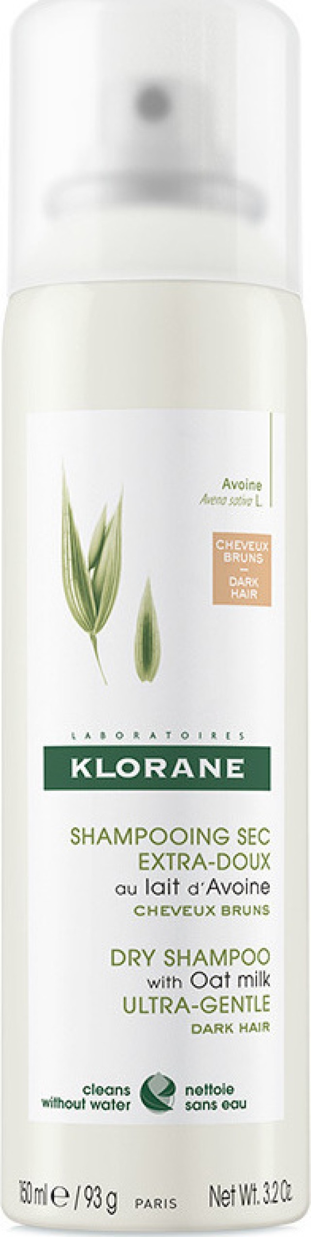 Klorane Dry Shampoo Ξηρό Σαμπουάν με Γαλάκτωμα Βρώμης για Καστανά-Σκούρα Μαλλιά, 150ml