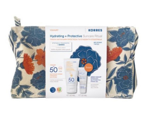 Korres Promo Yoghurt Tinted Sunscreen Face Cream SPF50 Αντηλιακή Κρέμα Προσώπου με Χρώμα 50ml + Nourishing Probiotic Gel-Cream Ενυδατική Κρέμα Προσώπου 20ml