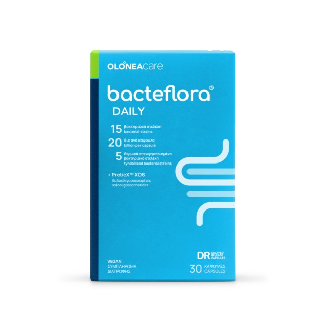 Olonea Bacteflora Daily με Προβιοτικά και Πρεβιοτικά, 30 κάψουλες