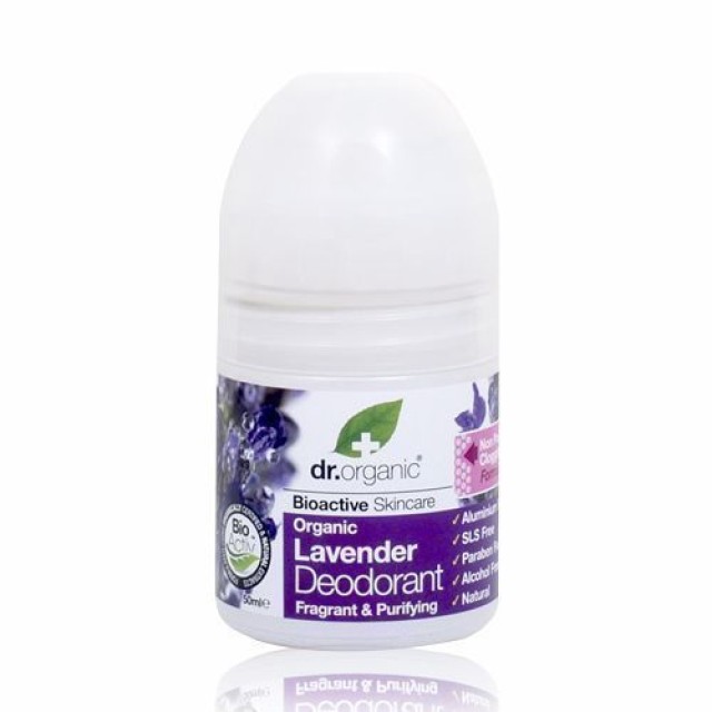 Dr.Organic Lavender Φυσικό Αποσμητικό σε Roll-On Χωρίς Αλουμίνιο 50ml