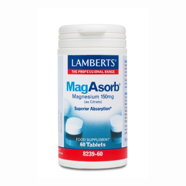 Lamberts Magasorb Μαγνήσιο για την Υγεία Οστών, Νευρικού Συστήματος...