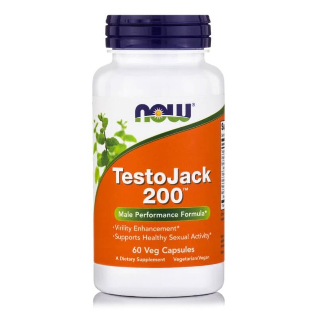 Now TestoJack 200 w/Tongkai Ali & Horny Goat Weed  Συμπλήρωμα Διατροφής για Αύξηση Φυσικής Τεστοστερόνης και Ενέργεια, 60 Κάψουλες