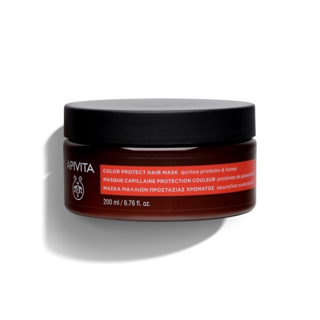 Apivita Color Protect Μάσκα Μαλλιών Προστασίας Χρώματος Με Πρωτεΐνες Κινόα και Μέλι, 200ml