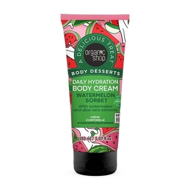 Natura Siberica Organic Shop Body Desserts Watermelon Sorbet Ενυδατική Κρέμα Σώματος 150ml