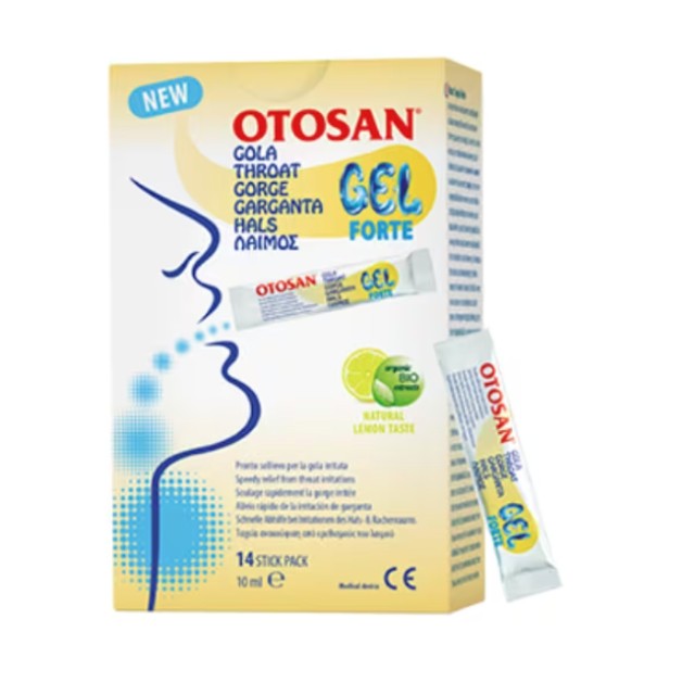 Otosan Throat Gel Forte Τζελ για το Λαιμό, 14 στικ x 10 ml