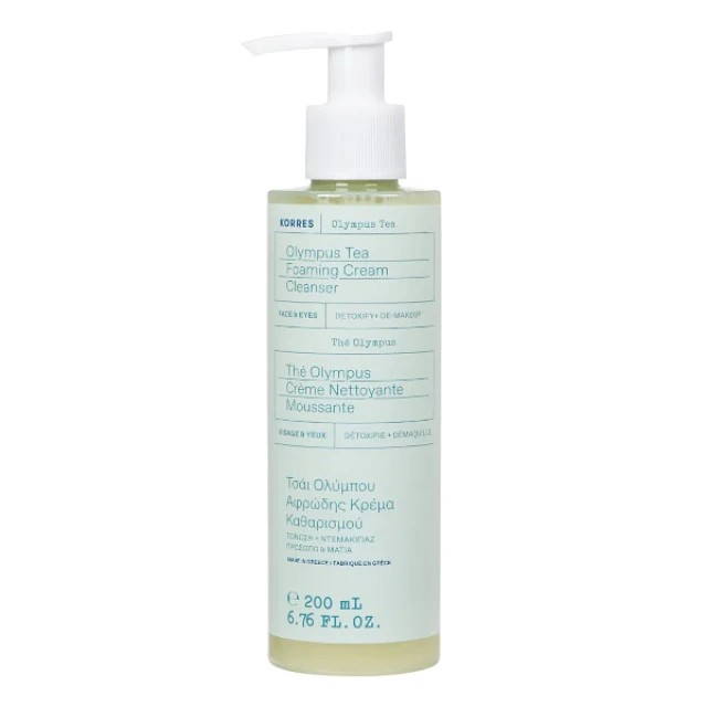 Korres Olympus Tea Foaming Cream Cleanser Καθαριστικό Προσώπου, 200ml