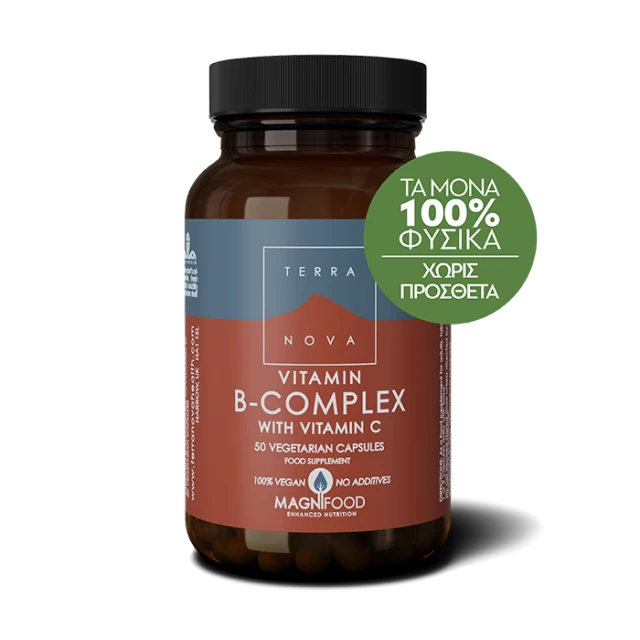 Terranova B Complex With Vitamin C, 50 Capsules