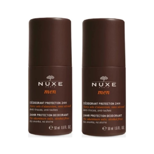 Nuxe Promo Men Roll-On Ανδρικό Αποσμητικό 24h Προστασίας, 2x50ml